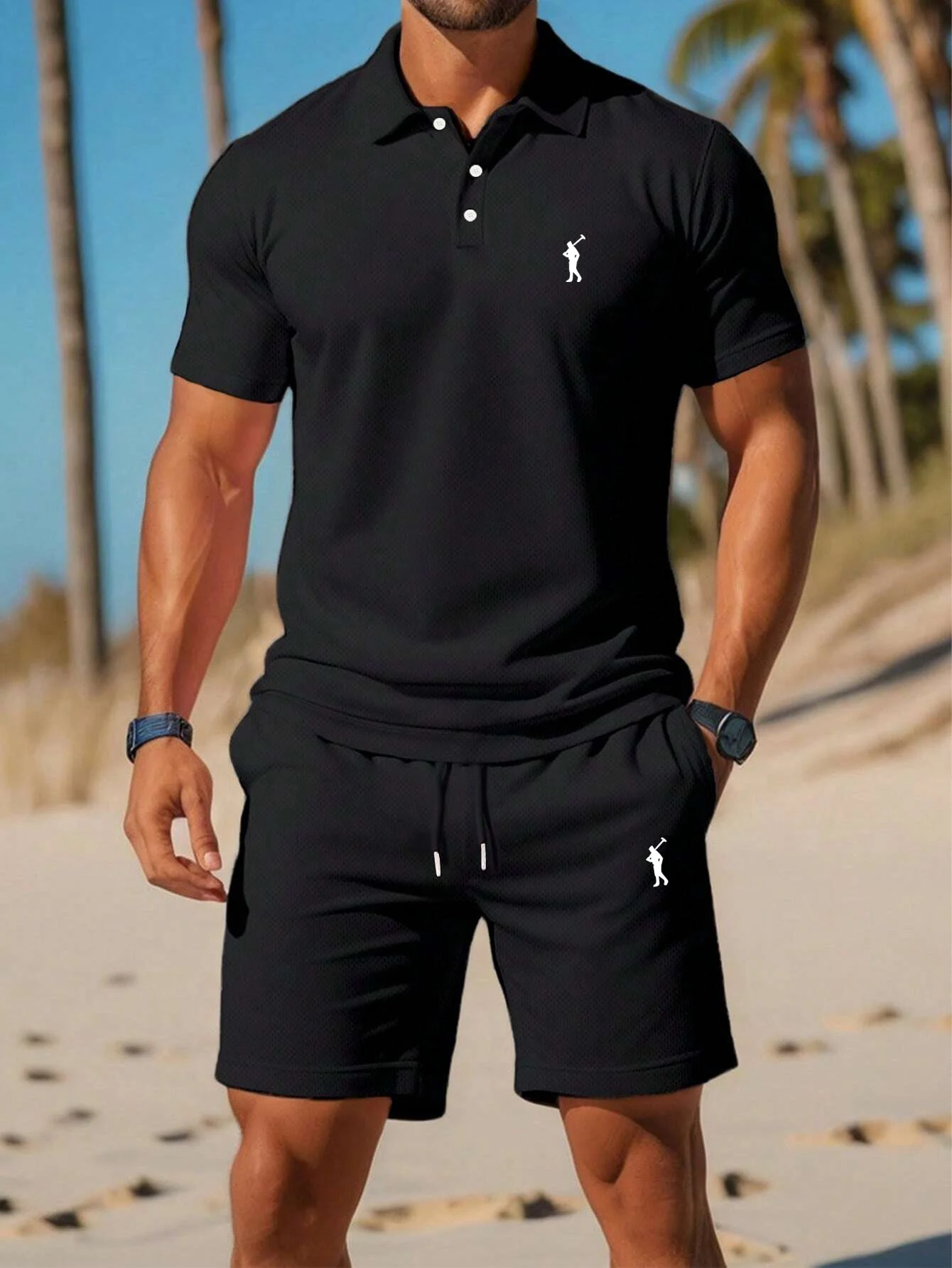 Golf Equipment Drawing - Ensemble de tenue de golf pour