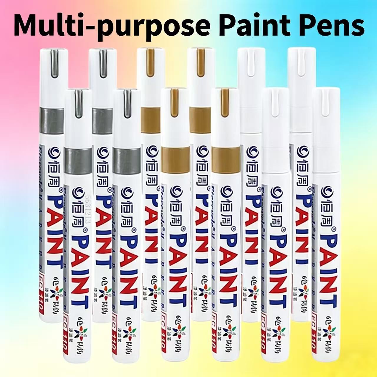 Tee Height Marker - Marqueurs de peinture permanents 1/3/6/12 couleurs,