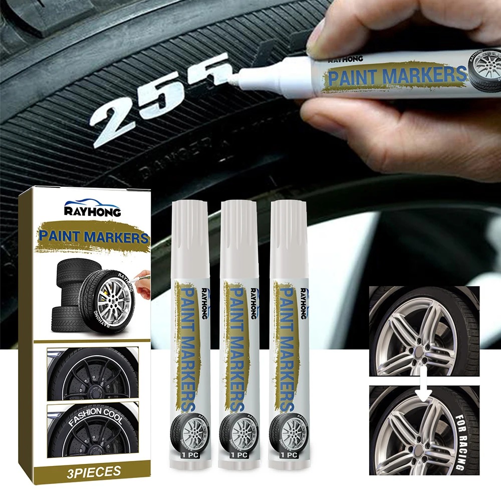 Tee Height Marker - 3 marqueurs blancs pour pneus, imperméables